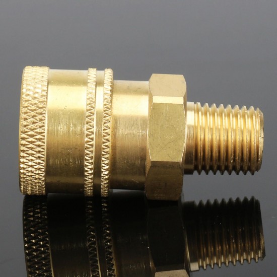 1/4 Inch Male NPT Quick Coupler Socket Brass Pressure Washer Coupling 4000PSI