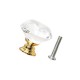 1/4/10PCS Gold Base 30mm Clear Crystal Door Knobs Kitchen Cabinet Drawer Pull Handle