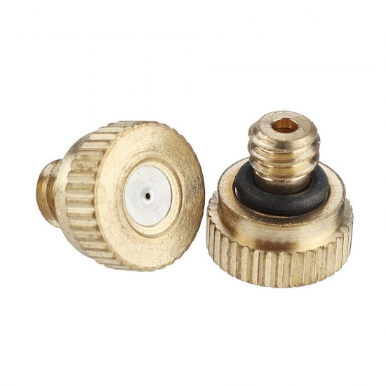 1/4'' Brass Low Pressure Misting Nozzle Quick Plug Socket Plug Spray Set Outdoor Garden Water Spray Atomization Irrigation Fittings With Tees Pipe