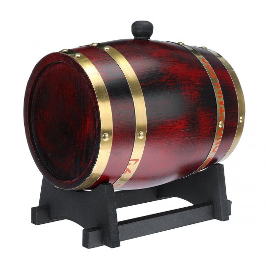 1.5/3L Wood Barrel Oak Brewing Vintage Keg Wines Whiskey Home Storage Holder 1.5/3L Wood Barrel Oak Brewing Vintage Keg Wines Whiskey Home Storage Holder