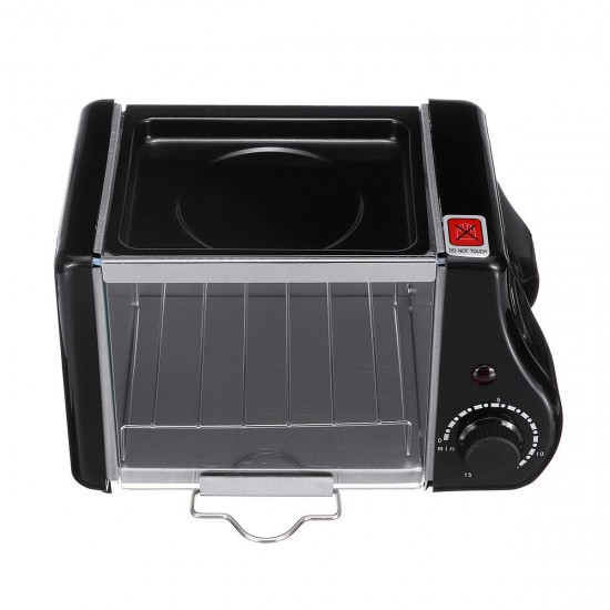 1.5L Electric Mini Oven Toaster Bread Baking Frying Pan Eggs Omelette Kitchen