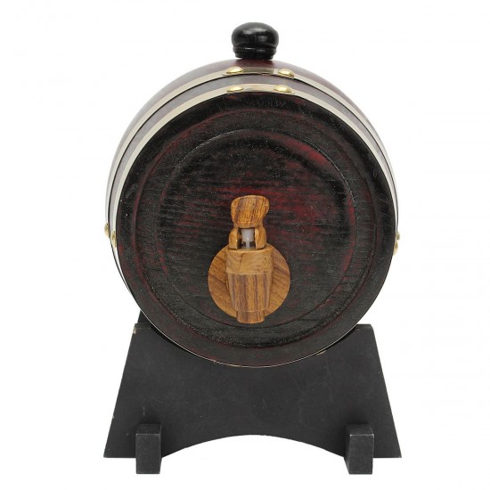 1.5L Oak Wine Barrel Wooden Keg with Spigot for Wine Beer Alcohol