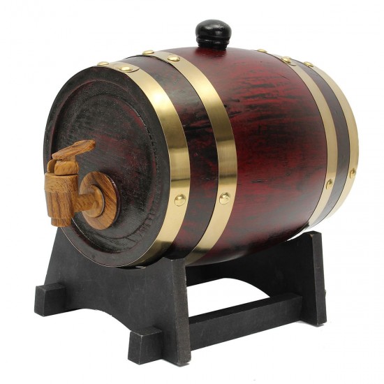 1.5L Oak Wine Barrel Wooden Keg with Spigot for Wine Beer Alcohol 1.5L Oak Wine Barrel Wooden Keg with Spigot for Wine Beer Alcohol
