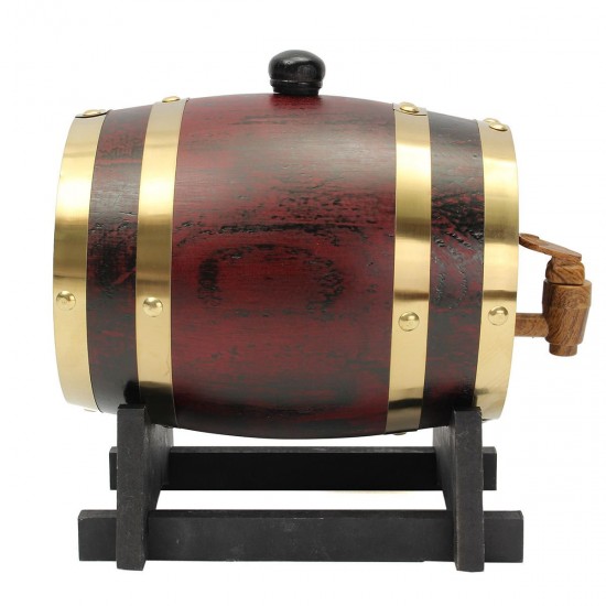 1.5L Oak Wine Barrel Wooden Keg with Spigot for Wine Beer Alcohol 1.5L Oak Wine Barrel Wooden Keg with Spigot for Wine Beer Alcohol