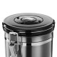 1.5L Silver Stainless Steel Sealed Coffee Bean Tea Storage Canister Kitchen Storage Container