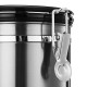 1.5L Silver Stainless Steel Sealed Coffee Bean Tea Storage Canister Kitchen Storage Container