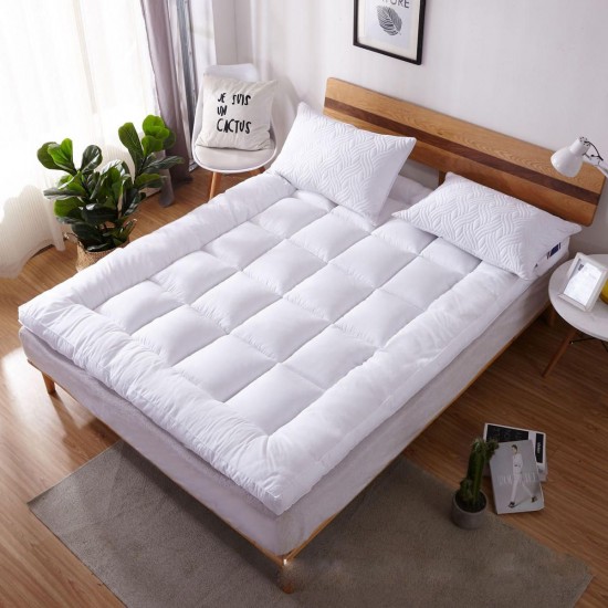 1.5M/1.8M Quilted Embossed Waterproof Mattress Protector Pad Ultra Soft Additional Pad for Bed