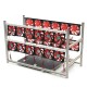 16 GPU Steel Coin Miner Mining Frame Steel Case LED Light With 24 Fans For ETH ZEC/BTB 16 GPU Steel Coin Miner Mining Frame Steel Case LED Light With 24 Fans For ETH ZEC/BTB