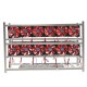 16 GPU Steel Coin Miner Mining Frame Steel Case LED Light With 24 Fans For ETH ZEC/BTB 16 GPU Steel Coin Miner Mining Frame Steel Case LED Light With 24 Fans For ETH ZEC/BTB