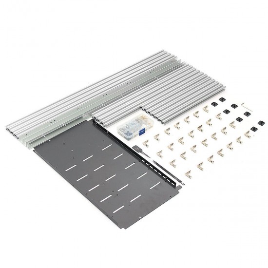 16GPU Mining Frame Case Aluminum Mining Case Miner Mining Supply Case with 12Pcs LED Fan 16GPU Mining Frame Case Aluminum Mining Case Miner Mining Supply Case with 12Pcs LED Fan