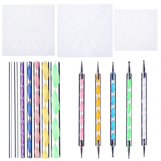 16Pcs Mandala Dotting Tools Rock Painting Kit Dot nail Art Pen Paint Stencil
