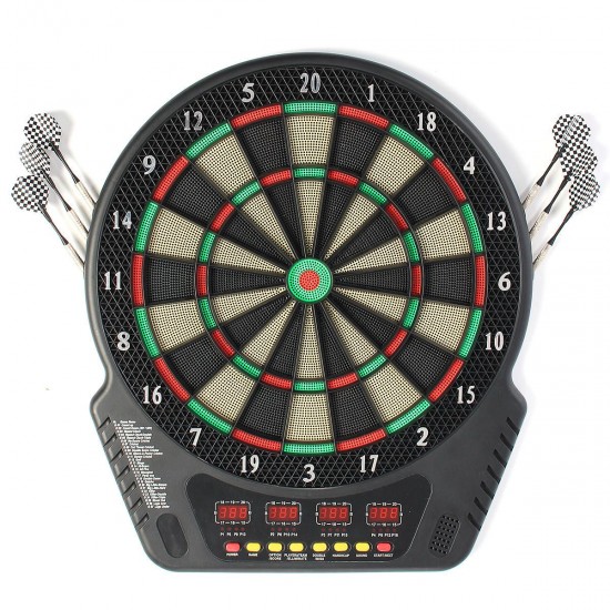 18 Inch Professional Electronic Dart Board Bullseye 4 LED Display 243 Play Methods 18 Inch Professional Electronic Dart Board Bullseye 4 LED Display 243 Play Methods