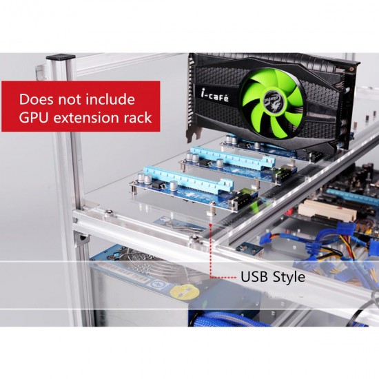19 GPU Miner Frame Aluminum Stackable Open Air Mining Rig Case ETH BTC Ethereum