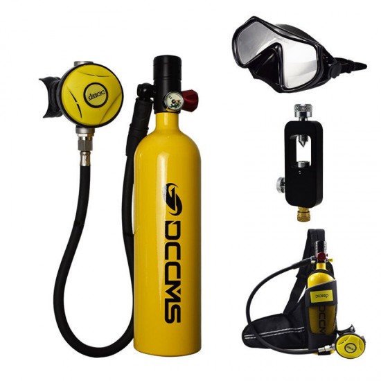 1L Scuba Oxygen Cylinder Air Tank Underwater Breathing Equipment Pump Tool Set Portable