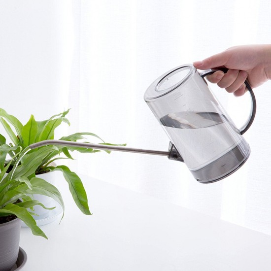 1L Watering Pot Long Mouth Bottle Stainless Steel Tube Garden Spout Plant Tool