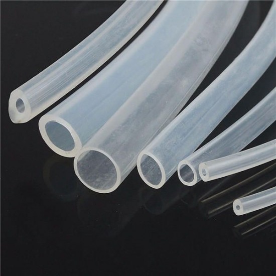 1M 2mm Odorless Transparent Silicone Hose Food Temperature-Resistant Tube