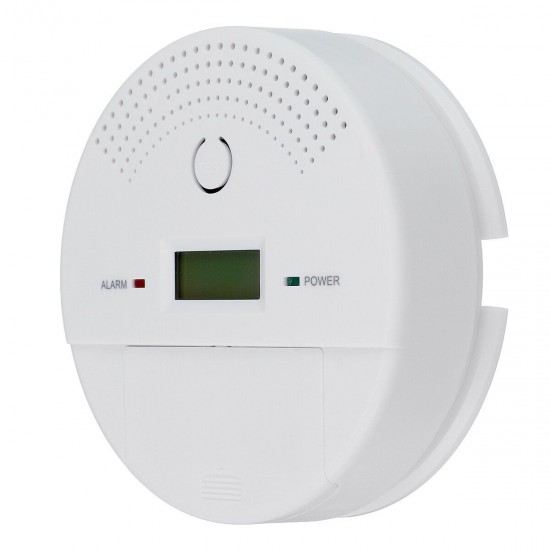 2 IN 1 Carbon Monoxide Smoke Alarm Sensor Toxic Gas Leak Detection Alarm