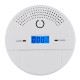 2 IN 1 Carbon Monoxide Smoke Alarm Sensor Toxic Gas Leak Detection Alarm