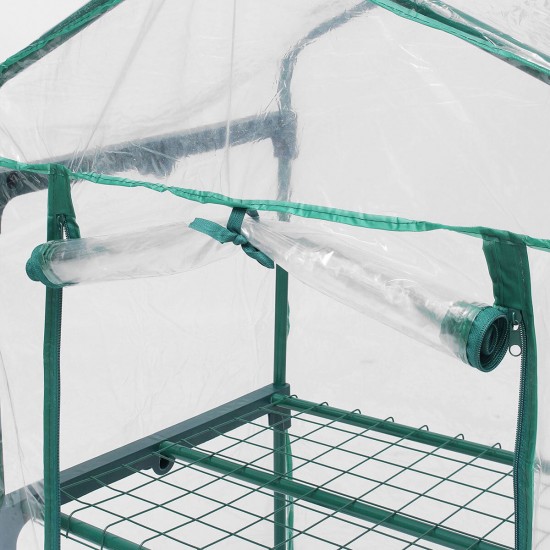 2 Layers Mini Greenhouse Home Outdoor Flower Plant Pot Gardening Winter Shelves 2 Layers Mini Greenhouse Home Outdoor Flower Plant Pot Gardening Winter Shelves