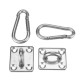 2 Sets Of Suspended Ceiling Wall Mount U-Shaped Hooks Stainless Steel Heavy Duty 2 Sets Of Suspended Ceiling Wall Mount U-Shaped Hooks Stainless Steel Heavy Duty