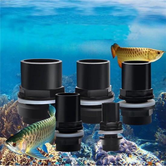 20-50mm Aquarium Straight Tank Connector PVC Waterproof Tube Pipe Joint Fish Adapter Fiting