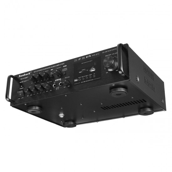 2000W 5CH 110V Bluetooth Amplifier Receiver Mixer Echo System HIFI Mic Home Car