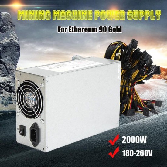 2000W Bitcoin Mining Miner Power Supply Mining Machine with 2 Fan 2000W Bitcoin Mining Miner Power Supply Mining Machine with 2 Fan
