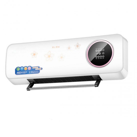 2000W Electric Timing Wall Mounted Heater Space Heating Air Conditioner W/ Remote 2000W Electric Timing Wall Mounted Heater Space Heating Air Conditioner W/ Remote