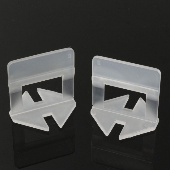 200Pcs 1mm White Ceramic Tile Tiling Accessibility Spacers Plastic Clip