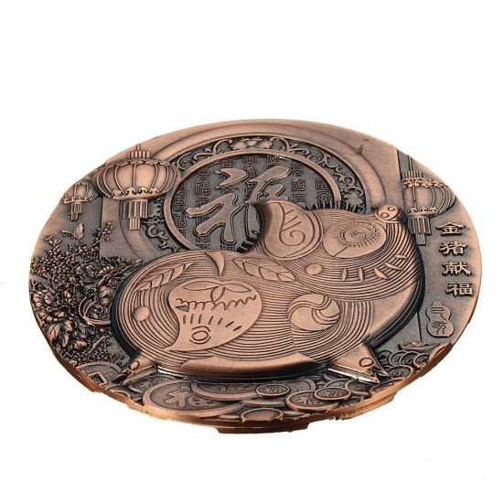2019 Copper Chinese Lunar Year of the Pig Coin Collection Luck Mascot Gift Decorations