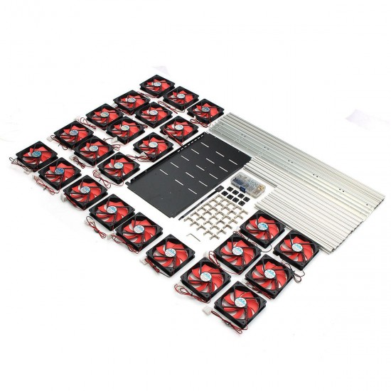 20GPU DIY Mining Frame Miner Mining Case Mining Rig Frame Case 24 Position For Fan 20GPU DIY Mining Frame Miner Mining Case Mining Rig Frame Case 24 Position For Fan