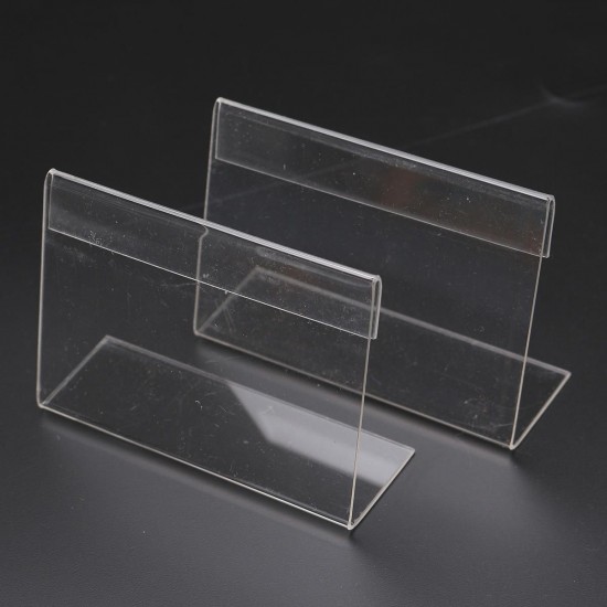 20Pcs 9cmx6cm Acrylic Sign Display Label Price Name Card Tag Holder Stands 20Pcs 9cmx6cm Acrylic Sign Display Label Price Name Card Tag Holder Stands
