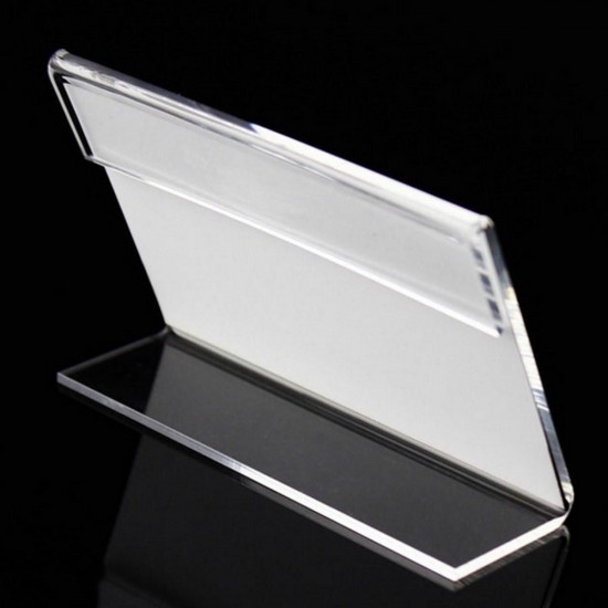 20Pcs 9cmx6cm Acrylic Sign Display Label Price Name Card Tag Holder Stands 20Pcs 9cmx6cm Acrylic Sign Display Label Price Name Card Tag Holder Stands