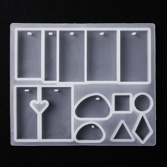 213Pcs Resin Casting Mold Kit Silicone For Necklace Jewelry Pendant Craft Making Tools