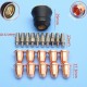 21Pcs Air Plasma Welding Torch S45 Electrodes + Cutting Torch + Retaining Cap