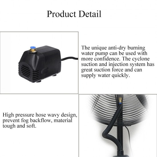 220V-240V 55W Centrifugal Atomizing Disk Main Machine Water Fan Mist Kit with Pump 220V-240V 55W Centrifugal Atomizing Disk Main Machine Water Fan Mist Kit with Pump