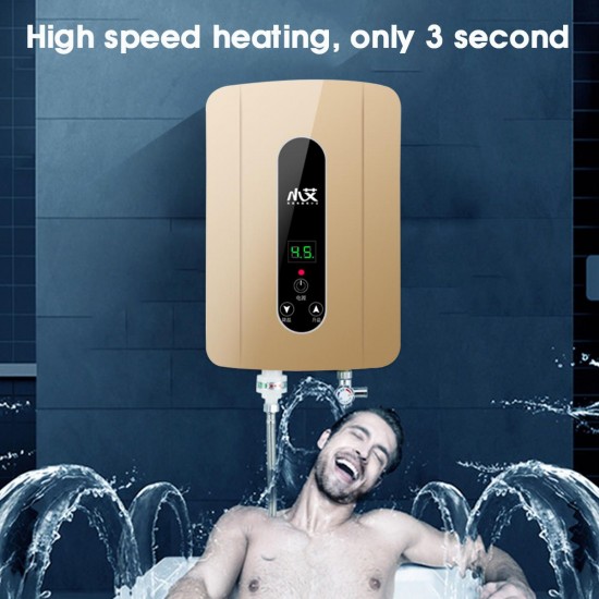 220V 5500W Instant Electric Hot Water Heater Tankless Shower Temperature Display 220V 5500W Instant Electric Hot Water Heater Tankless Shower Temperature Display
