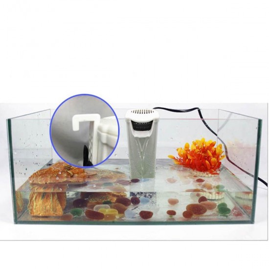 220V Aquarium Internal Filter Turtle Fish Tanks Water Pump Wall Suction Cup Standard Adaptor