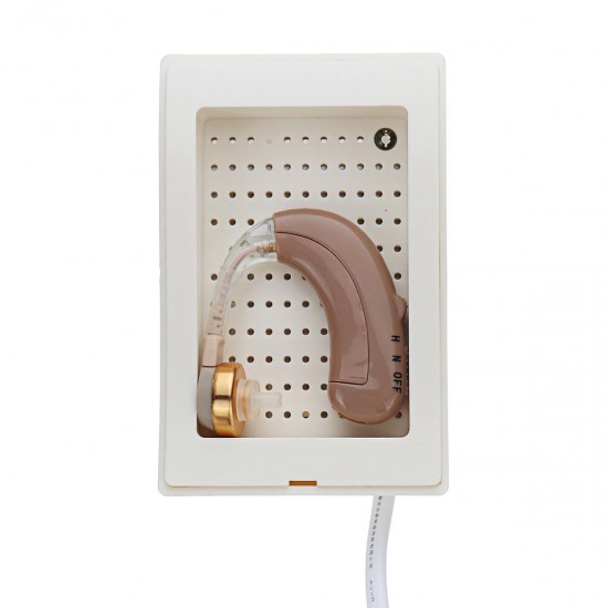 220V Automatic Hearing Aid Cleaner Dryer Drying Electric Dehumidification UV Light Storage Box