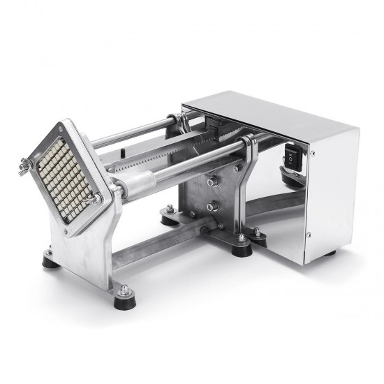 220V Electric Potato Chip Cutter French Fries Cutting Slicer Stainless Steel Machine
