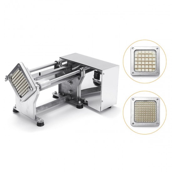 220V Electric Potato Chip Cutter French Fries Cutting Slicer Stainless Steel Machine