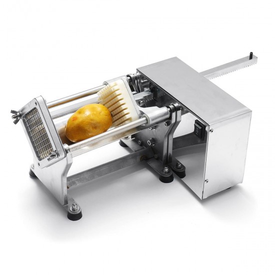 220V Electric Potato Chip Cutter French Fries Cutting Slicer Stainless Steel Machine