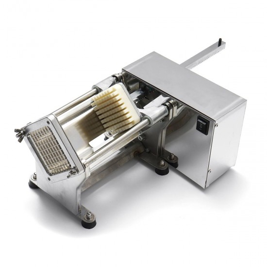 220V Electric Potato Chip Cutter French Fries Cutting Slicer Stainless Steel Machine
