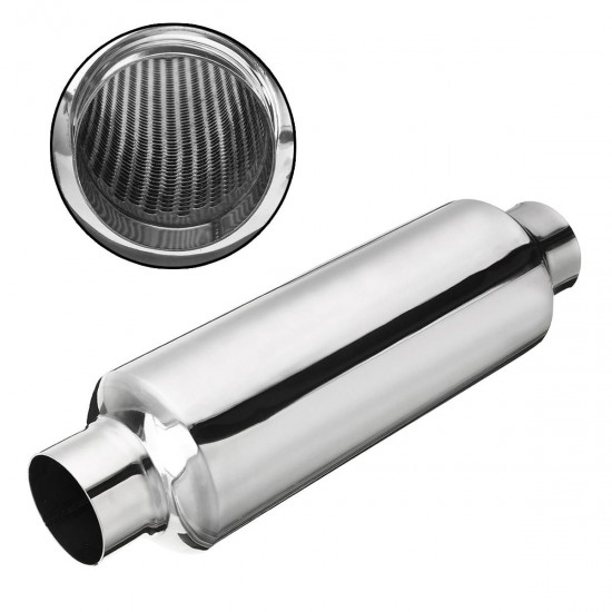 2.25'' Inlet/Outlet Stainless Steel Universal Exhaust Turbine Muffler Resonator 2.25'' Inlet/Outlet Stainless Steel Universal Exhaust Turbine Muffler Resonator