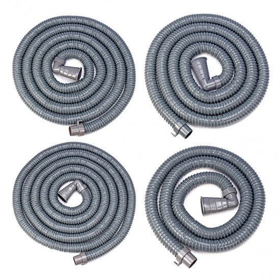 2/3/4/5M Universal Extension Washing Machine Drain Water Hose Pipe Connectors