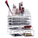 23X30cm Desktop 3-layer Free Combination Drawer Type Transparent Acrylic Cosmetics Makeup Brushes Storage Box Household