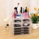 23X30cm Desktop 3-layer Free Combination Drawer Type Transparent Acrylic Cosmetics Makeup Brushes Storage Box Household