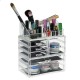 24*15*30cm Acrylic Injection Molding Processing Cosmetic Organizer Storage Rack DIY Desktop Finishing Box