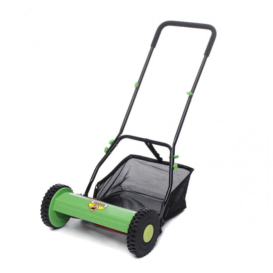 25L Compact Hand Push Lawn Mower Courtyard Home Reel Mower No Power Lawnmower
