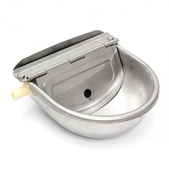 2.5L Stainless Steel Automatic Water Trough Float Valve Farm Horse Cow Sheep Drink Bowl